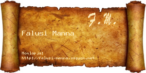 Falusi Manna névjegykártya